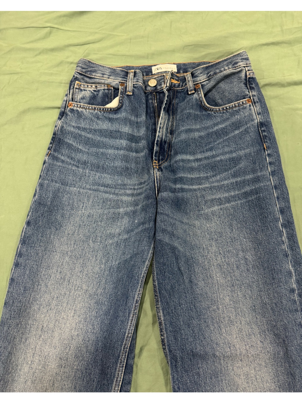 Zara Medium Blue Straight-Leg Women’s Jeans